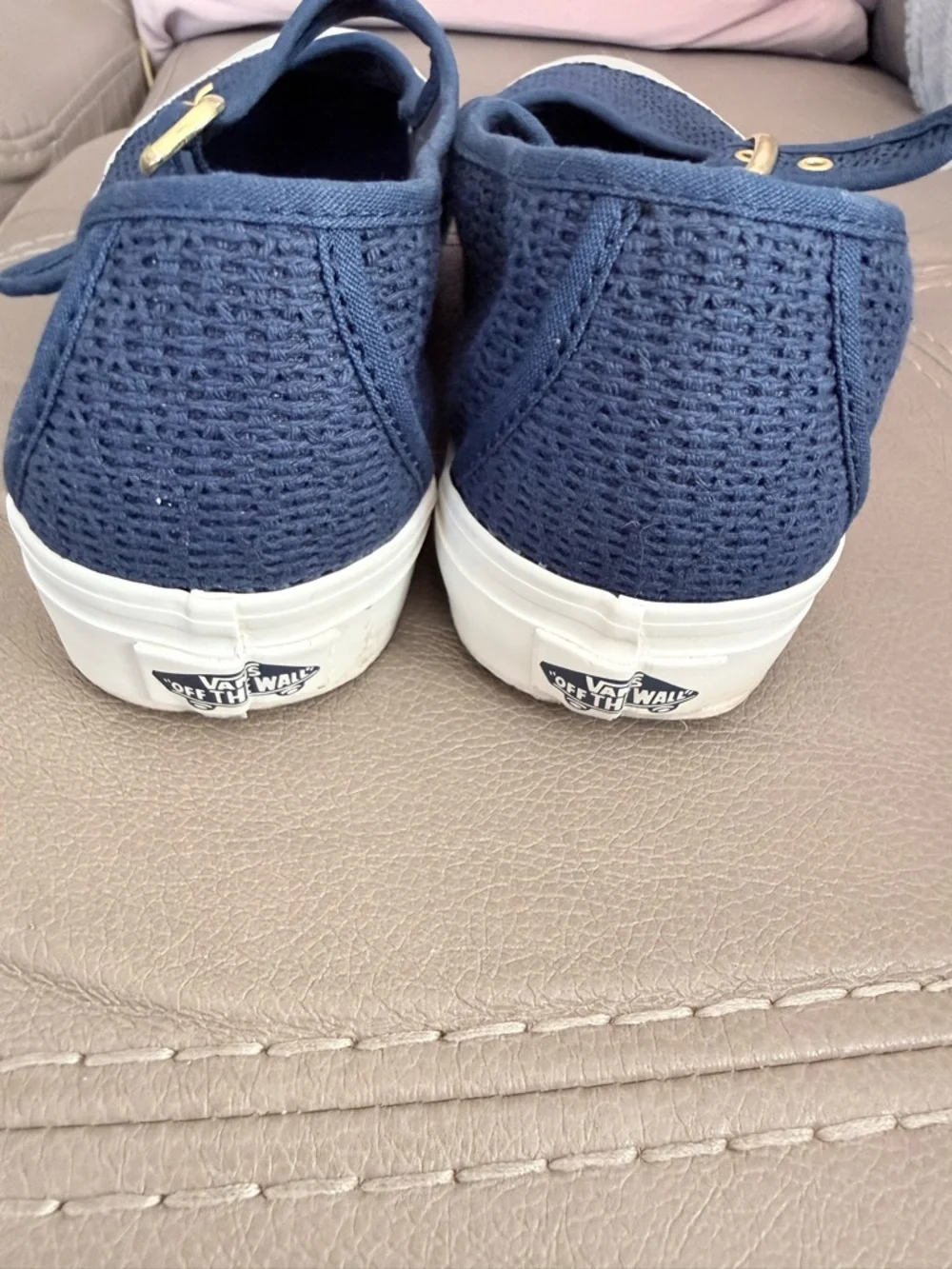 Vans Navy Slip-On with White Trim - Picture 3 of 4